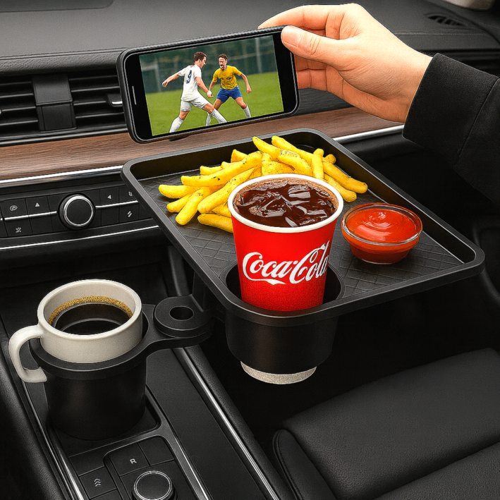 루세아 강력고정 공간활용 차량 컵홀더 트레이