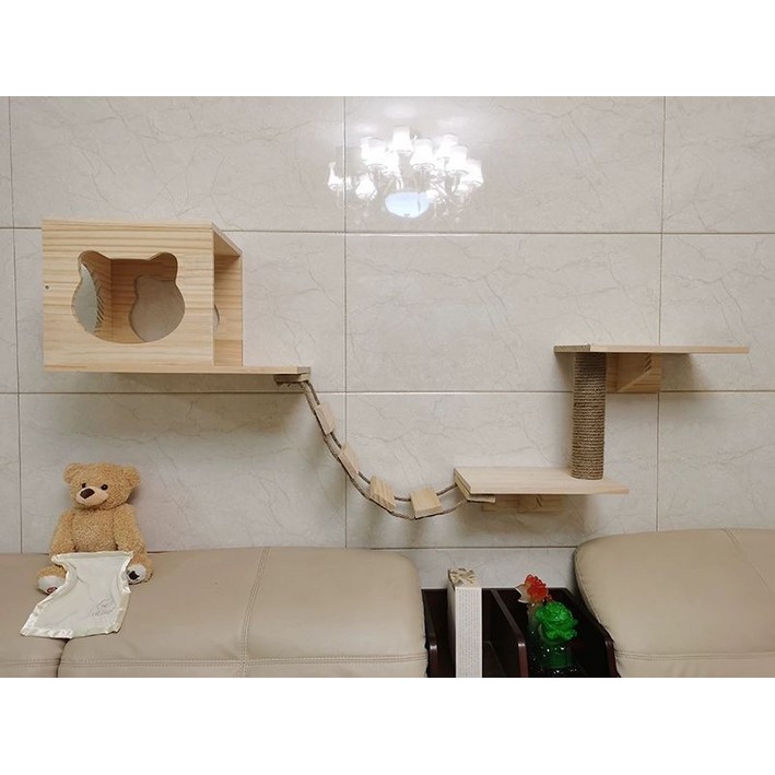 고양이 벽타워 캣타워 워크 구름다리 놀이터 선반 벽부착