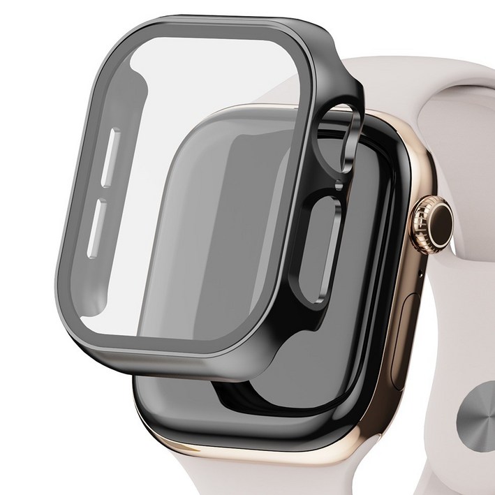 굿밸류 애플워치 풀커버 강화유리 액정보호 케이스