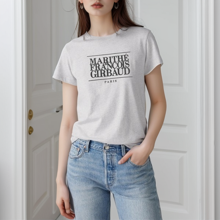 국내 정품 마리떼프랑소와저버 마리떼 반팔 남성 여성 공용 커플 데일리 패션 시원한 클래식 로고 캐주얼룩 유니크 여름 티셔츠 이브노르 의류 파우치 증정 MSTW MSTM MSTB