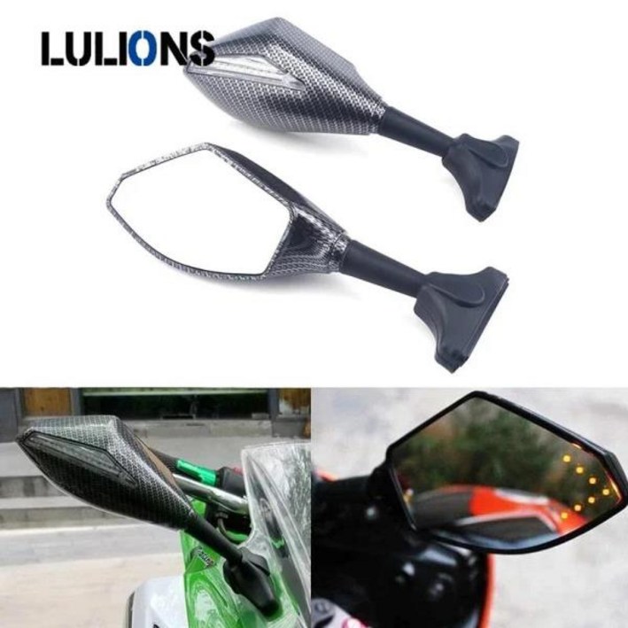 스즈키 바이크 용 방향 지시등 포함 백미러 GSX250R GSXR125 150 600 750