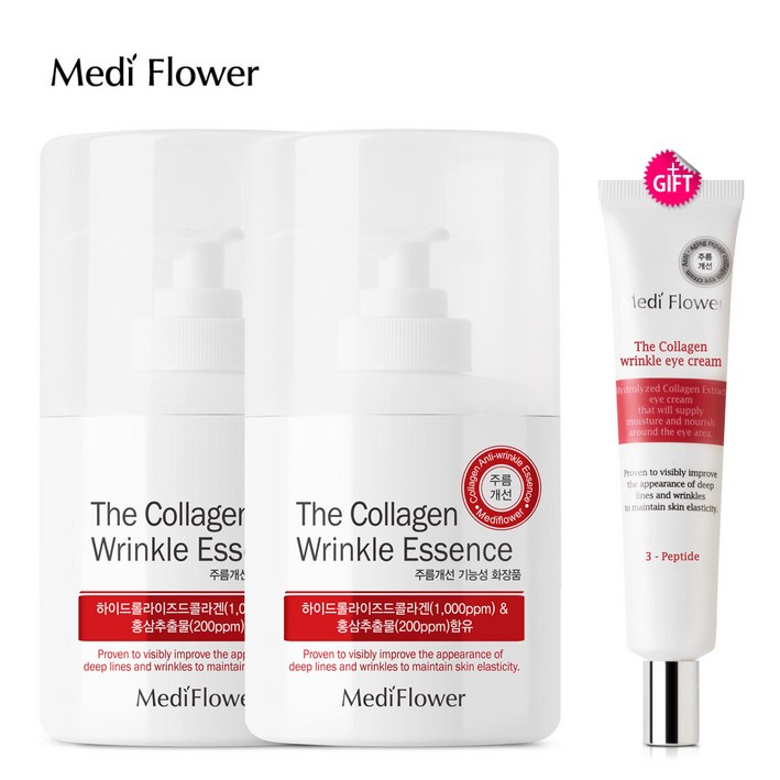 메디플라워 더 콜라겐 주름개선 에센스 250mlx2개더 콜라겐 아이크림 40ml