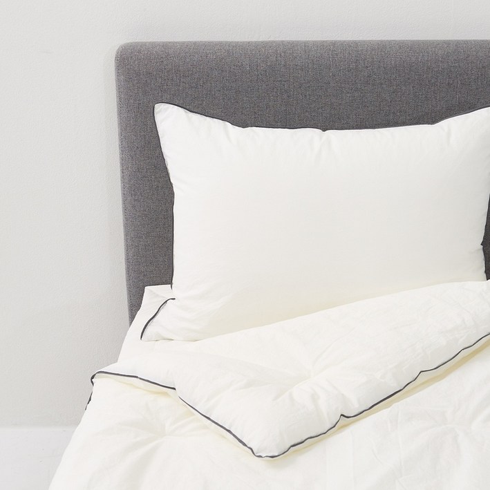 레노마홈(renoma home) [레노마홈] 고밀도 60수 순면 바이오 워싱 먼지 없는 차렵이불 화이트 (SS/사계절)