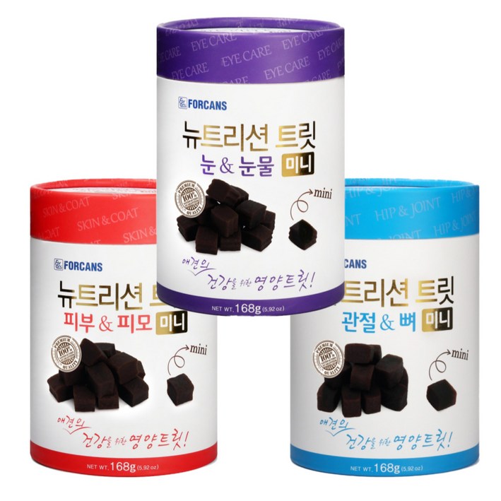 포켄스 뉴트리션 강아지 트릿 168g x 3종, 눈앤눈물. 피부앤피모. 관절앤뼈, 168g, 4세트