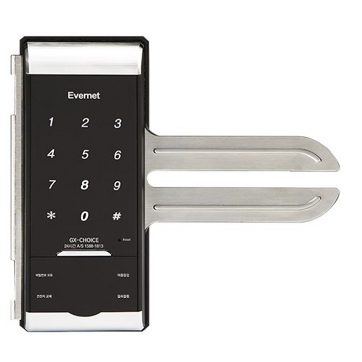 에버넷 초이스글라스S 단문 번호+카드키4 GX-CHOICE-SN 강화유리 유리문용 디지털도어락 빠른배송, GX-CHOICE, 고객직접설치