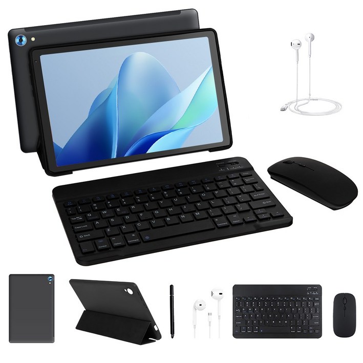 Wqplo C108 태블릿PC 10.1인치태블릿 24G+128G 8코어 안드로이드 15, Wi-Fi, 검정색, 128GB