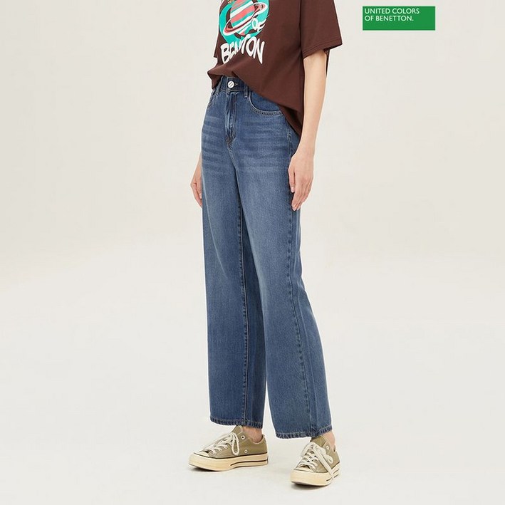 베네통  밴딩 일자핏 데님 팬츠 BADP52431