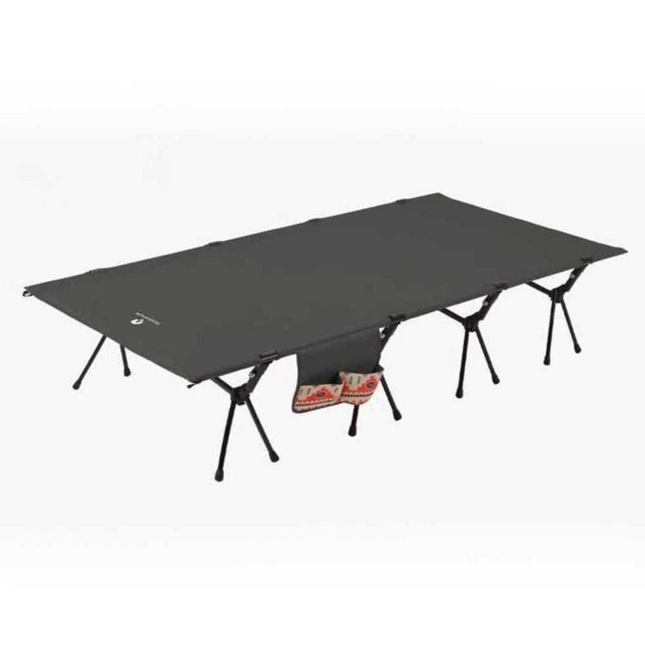 2인용 야전침대 와이드 대형 커플 캠프베드 블랙 평상형 접이식 침상