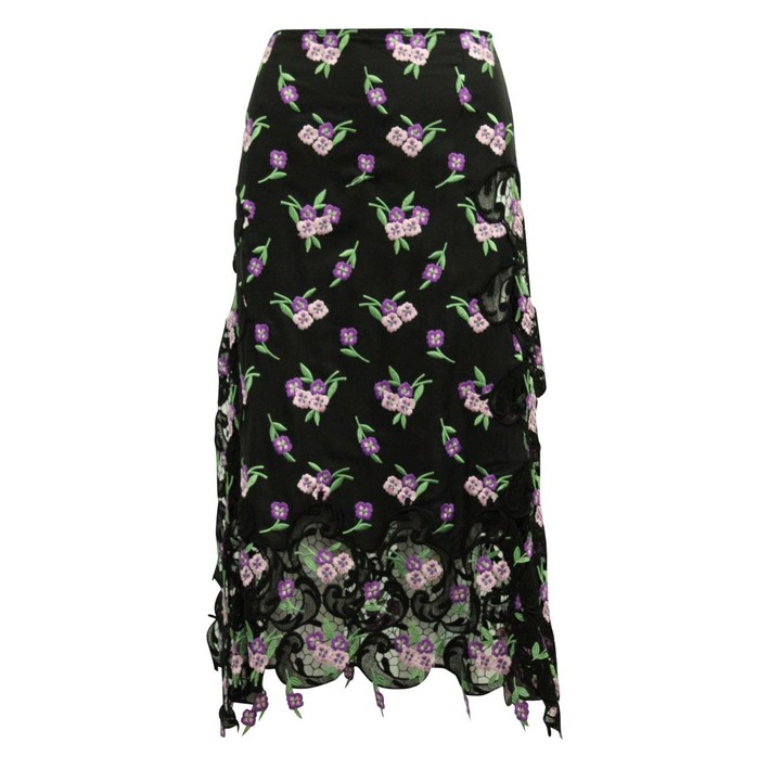 파코 라반 중고 플로럴 자수 스커트