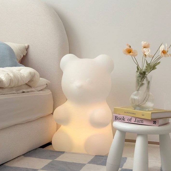 젤리곰 대형 무드등 아기방 조명 65cm (리모컨빛색상밝기조절)