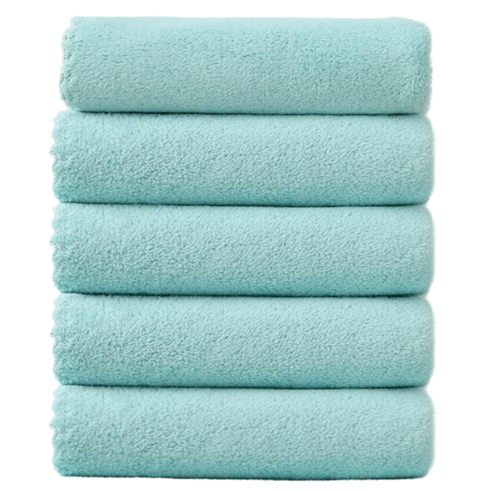 상덕 호텔수건 프리미엄 극세사수건 고급 수건, 5개, 녹색