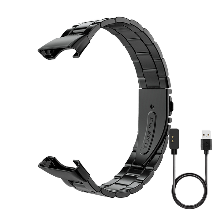 아야 샤오미 미밴드7 pro 프로 클래식 데일리 메탈 스트랩 시계줄 + 충전 케이블, 1개