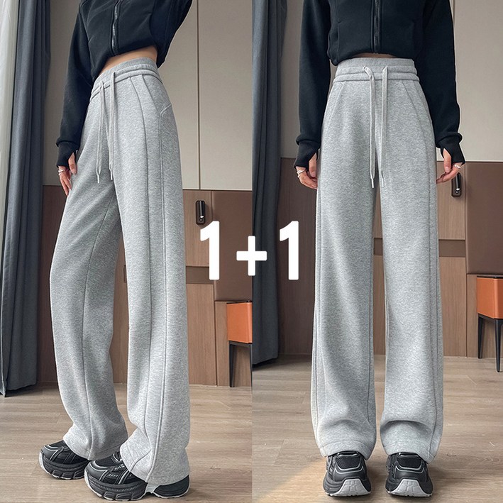 돌아라 11 여성용 심플 트레이닝바지 편안한 와이드팬츠