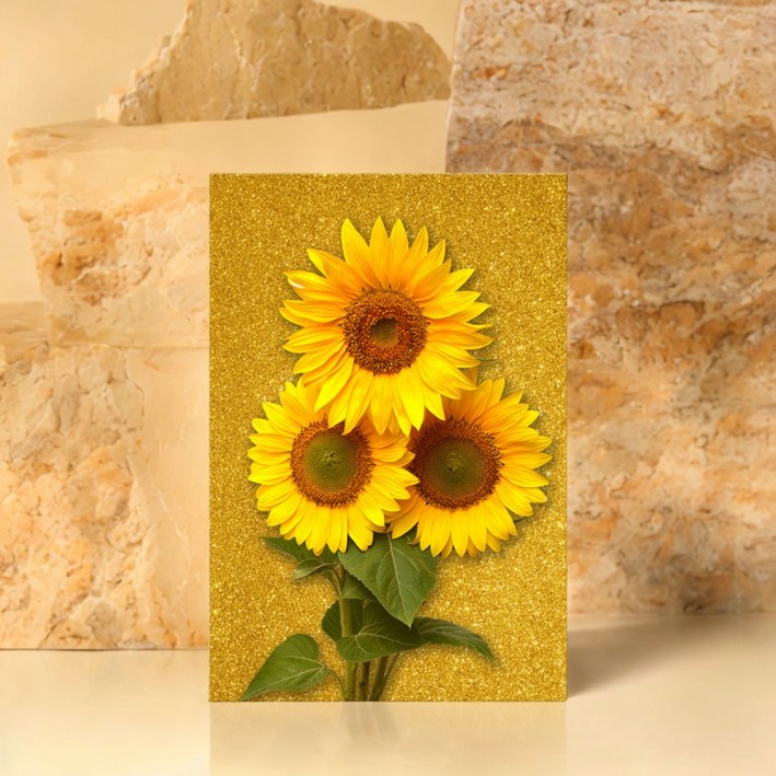 피제이와이 그림 현관 골드 거실 풍수 그림액자 인테리어 금전운 해바라기그림