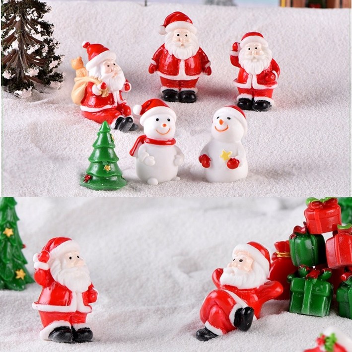 크리스마스 산타 장식품 겨울 미니어처 피규어 테라리움 만들기 크리스마스와인병커버