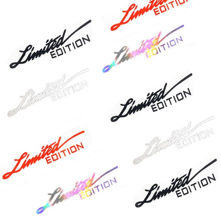 데일리쇼핑  차량 리미티드에디션 스티커 16cm 1장 포인트 데칼 반사스티커 튜닝데칼 본넷 트렁크 블랙