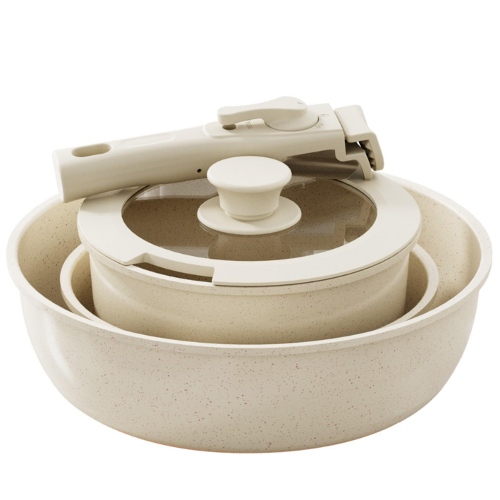 냄비세트 인덕션 멀티핸들 8종세트, 흰색, 1개, 8P