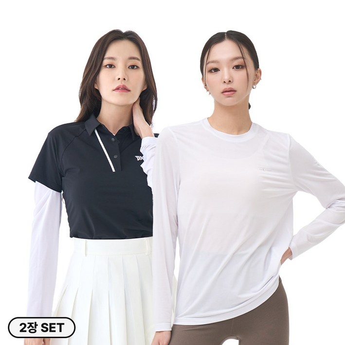 11 썬마스킨 프리미엄 자외선차단 UV 쿨링 스포츠 골프 여성 라운드 이너웨어 티셔츠