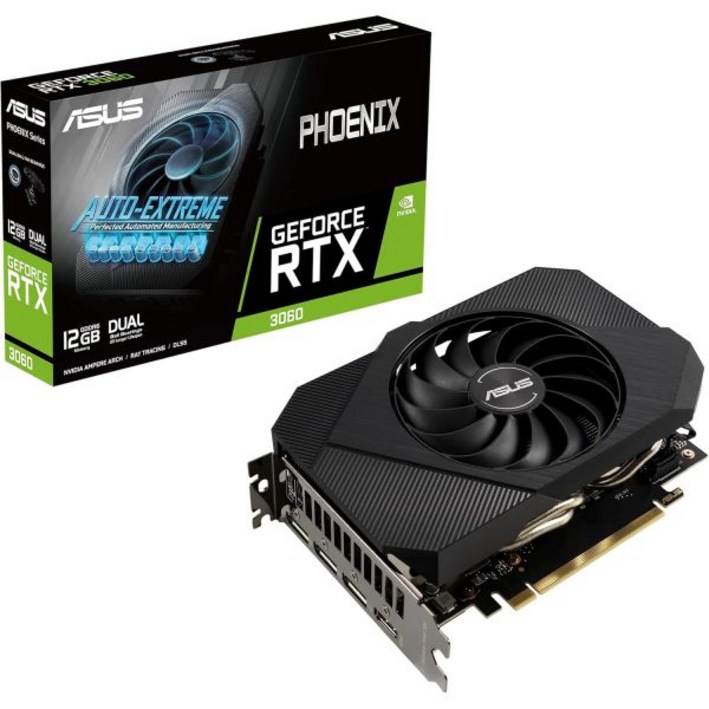 아수스 ASUS Phoenix 엔비디아 NVIDIA 지포스 RTX 3060 V2 게이밍 그래픽 카드 PCIe 4.0, 12G