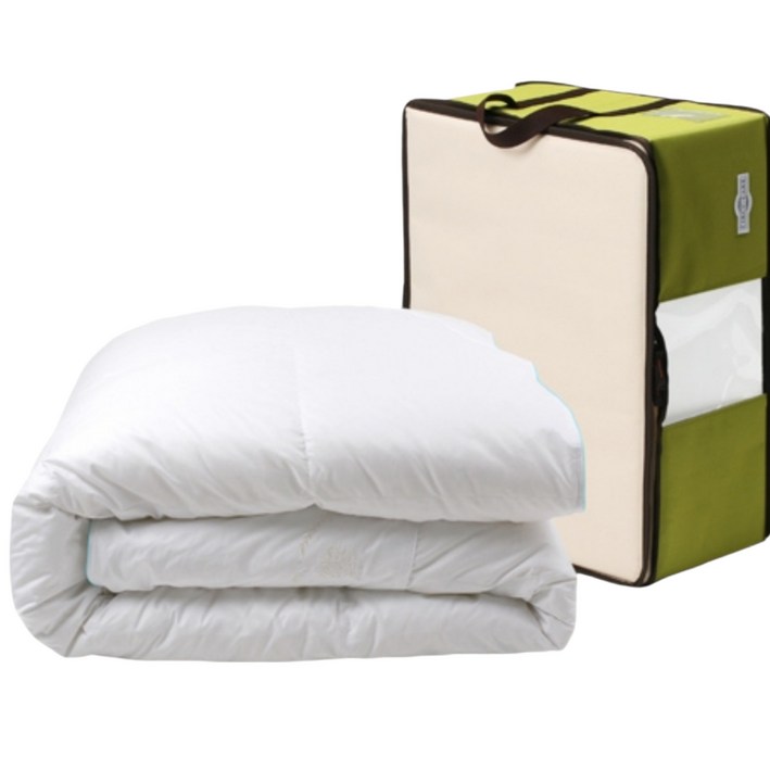 [살림의왕] 하이리빙 써큐케어 플래티늄 구스다운 이불 Q 폴란드산 거위털 (솜털95% 깃털5%) 숙면 혈행개선 천연성분(허브추출물,은행잎 추출물)