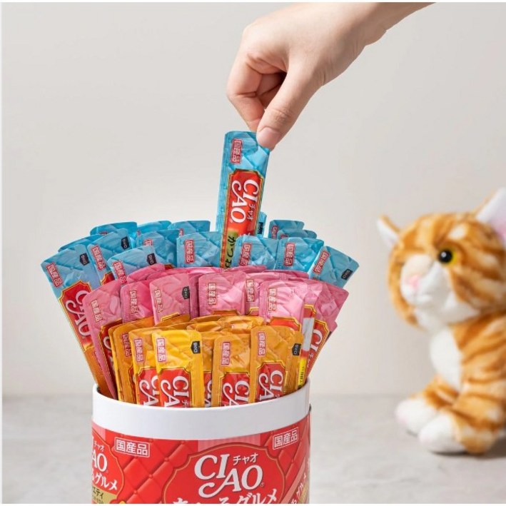 이나바 챠오 츄르 참치,가다랑어,닭가슴살 버라이어티 60개입