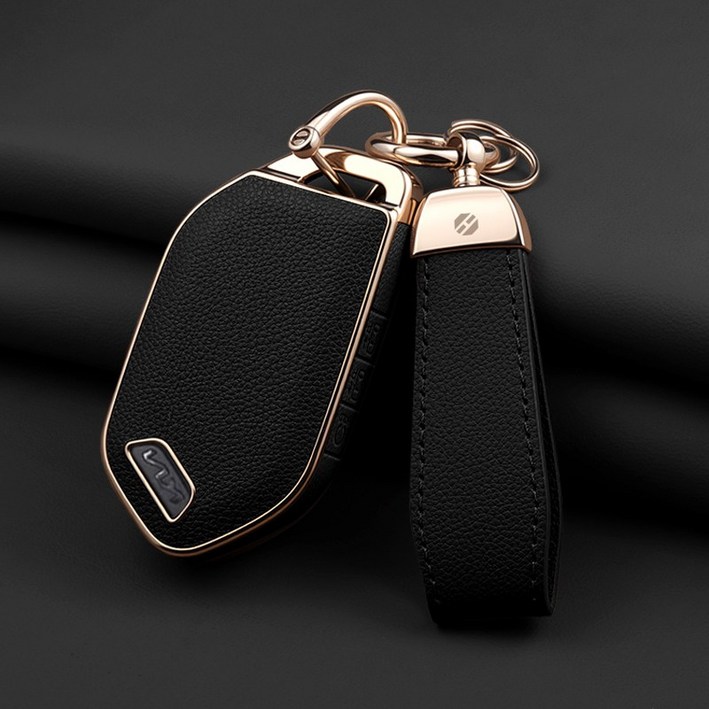 HAKO 소프트2.0 가죽TPU 차키케이스+키홀더 (5버튼/7버튼), K-13 (7버튼), 블랙