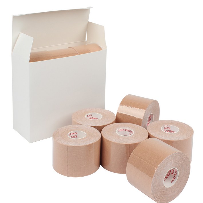 키네시올로지 테이핑 테이프 5cm x 5m 6개입 근육 스포츠 테이프 어깨 무릎 손목 발목 대용량