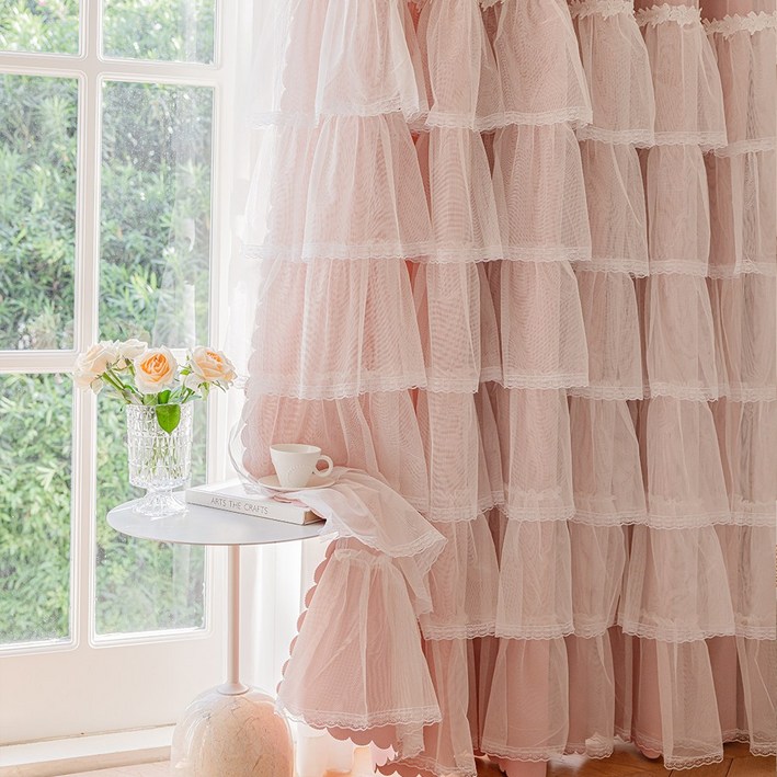 거실 암막레이스 이중 아일렛 커튼11 안방커텐 2장