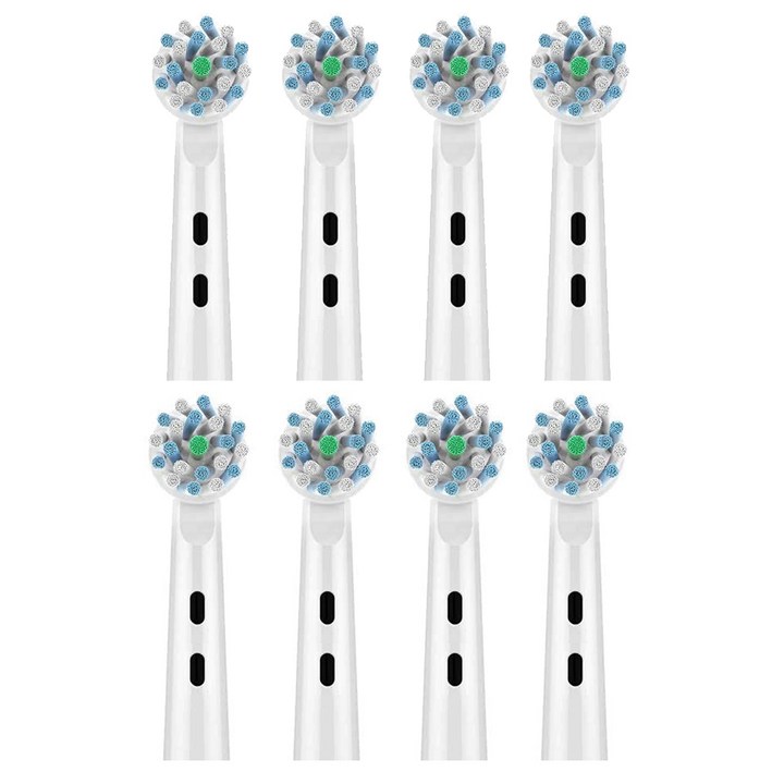 쥬쥬미엘 오랄비 호환 크로스액션 전동 칫솔모 EB50-X 8개입 + 덴트 미니 치약, 8개입, EB52-X