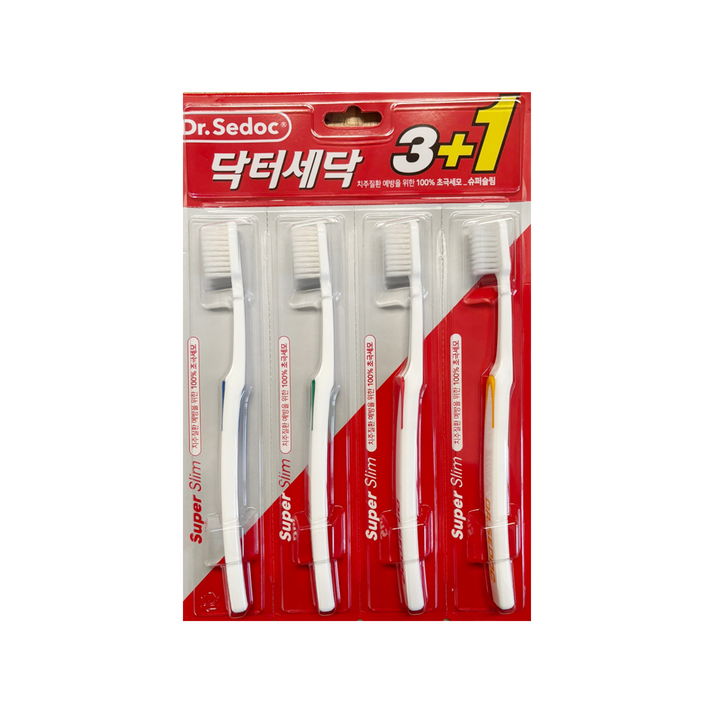 닥터세닥 슈퍼슬림 칫솔, 4개입, 3개