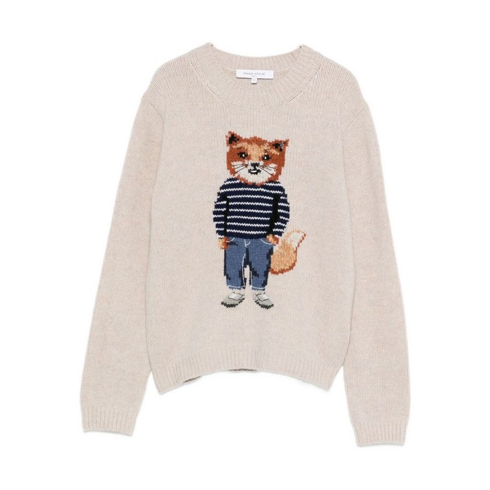 메종키츠네 폭스 모티프 스웨터