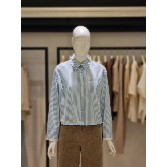 나이스클랍 스트라이프 세미 크롭 셔츠 A253PWB712 287769