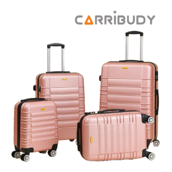 캐리버디 캐리어 하드형 여행가방 세트 16 20 24 28인치 로즈골드핑크 4종
