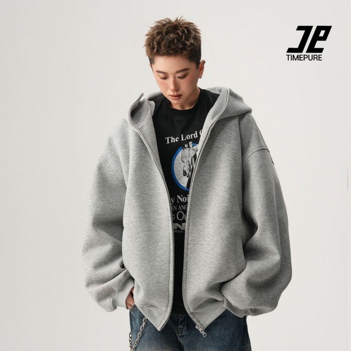 몃진 4D 입체감 커플 무지 후드티 유니크 디자인 두꺼운 오버핏 면혼방 겨울 후드티 학생 후디