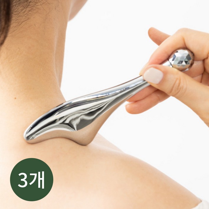 승모근괄사 괄사마사지기 두피 바디 얼굴 괄사 하트 롤러 괄사, 3개, 하트 롤러괄사 벨벳 주머니 포함