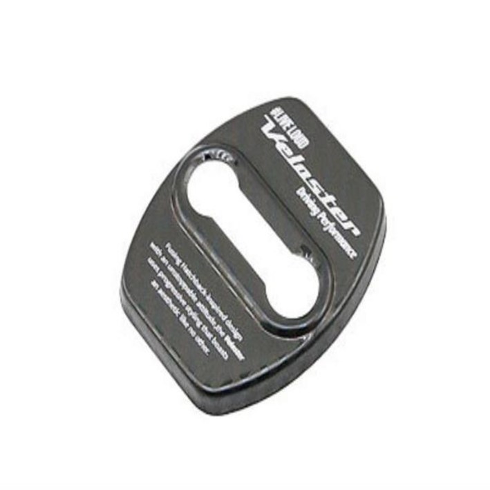 모터스파이 현대 호환 벨로스터 N 도어 스트라이커 락 잠금 걸쇠 녹 기스방지 로고형 커버, 카본