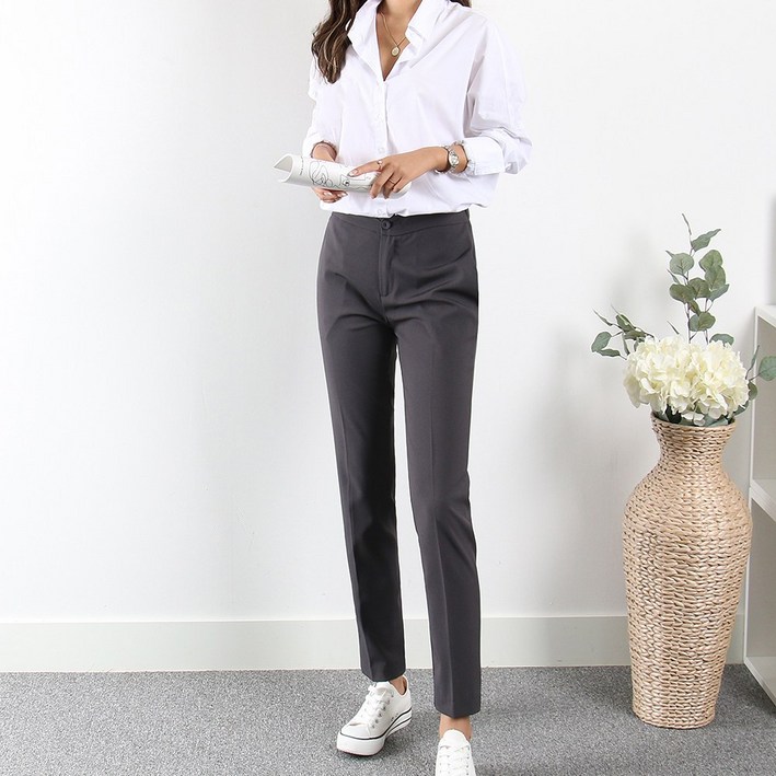 핏이 예쁘고 편한 어반이지 뒷밴딩팬츠 숏/기본/롱 3기장 빅사이즈여성의류 여성 스판 슬랙스 키작녀바지