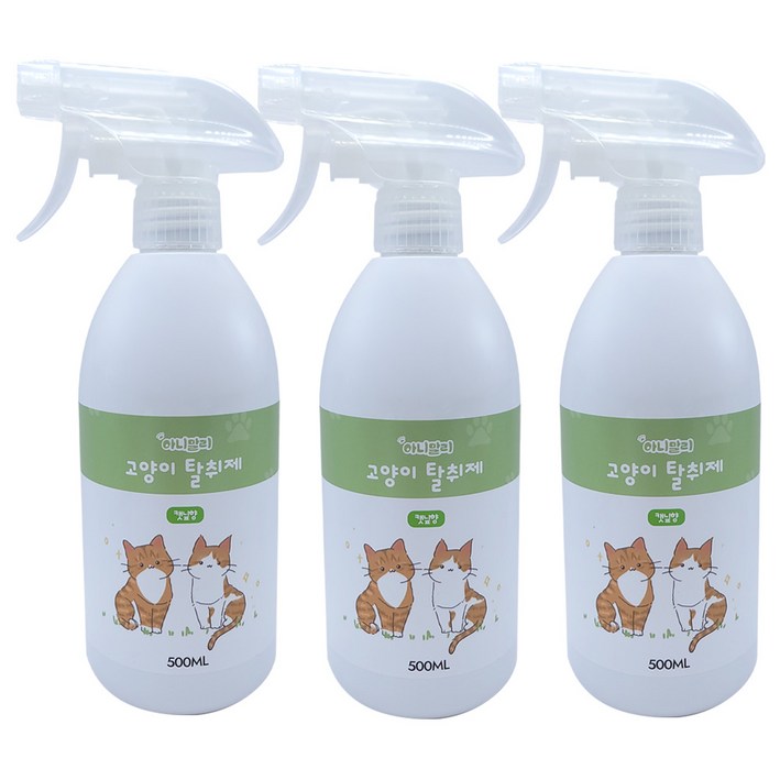 아니말리 고양이탈취제 캣닢향 화장실 모래 냄새제거, 3개, 500ml