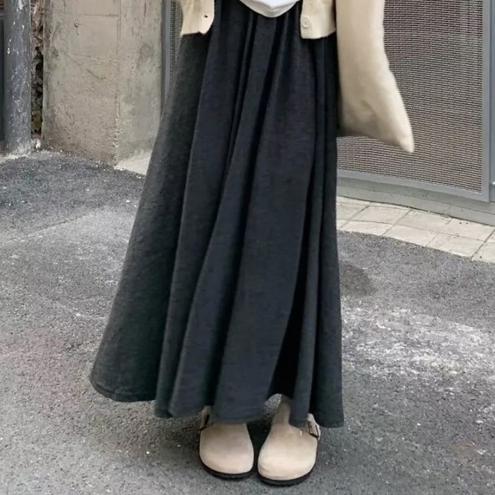 여성 미유 니트 롱 스커트3color 가을 간절기 데일리 니트 롱 치마