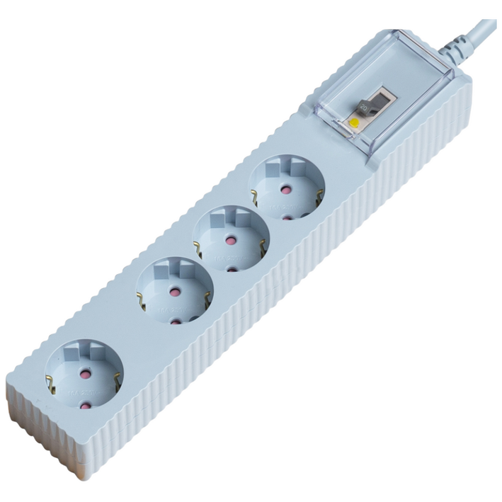 파워존 고용량 웨이브 멀티탭4구 누전차단 50cm 1.5m 3m 5m 7m 에어컨 냉풍기, 1개