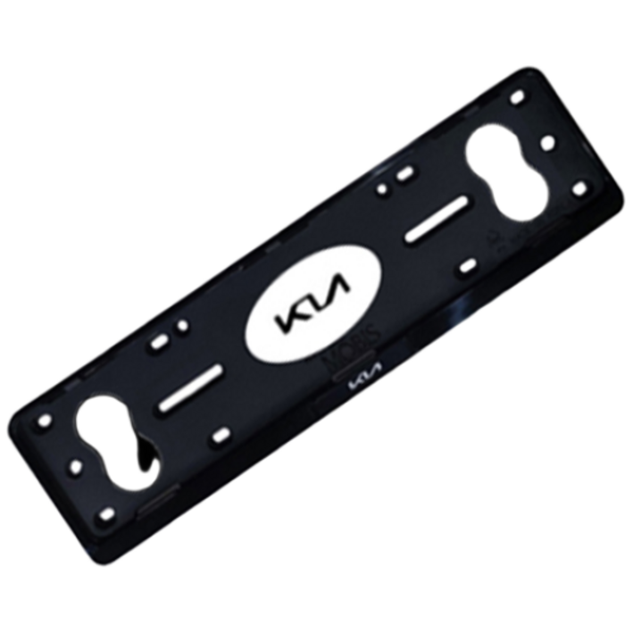 초이스몰 현대모비스 정품 기아 신형로고 신형 비천공 천공겸용 자동차 번호판 프레임 커버 가드 2개 블랙, 블랙, 2개