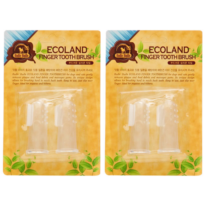 부들부들 반려견 손가락칫솔 2p