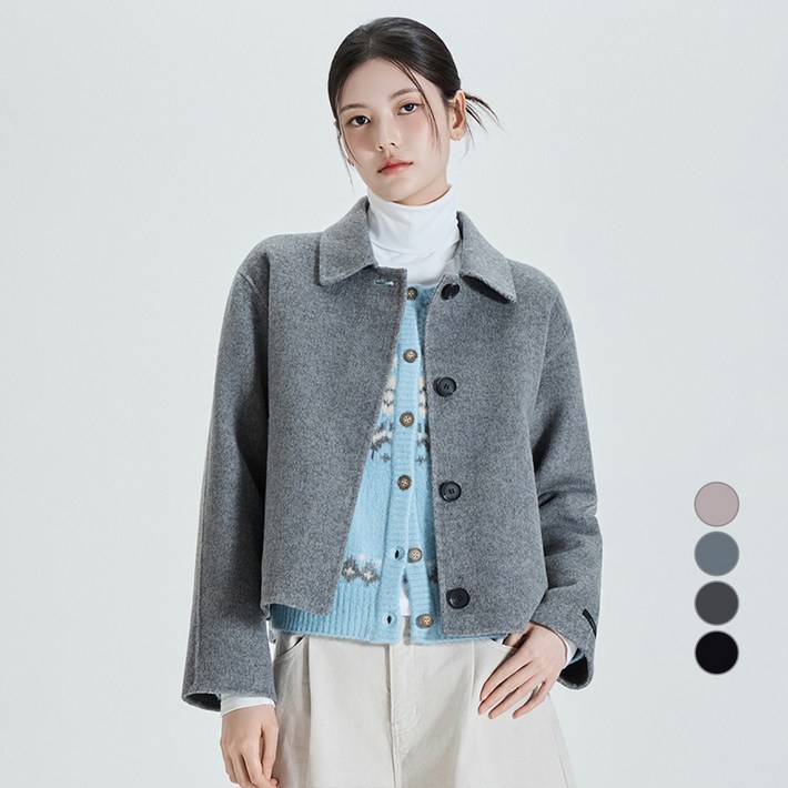 미쏘 여성용 핸드메이드 스탠카라 자켓