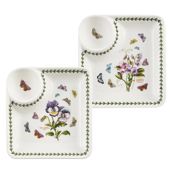 포트메리온 보타닉가든 만두 접시 2종 세트, 1세트, 단품, 팬지  스위트피