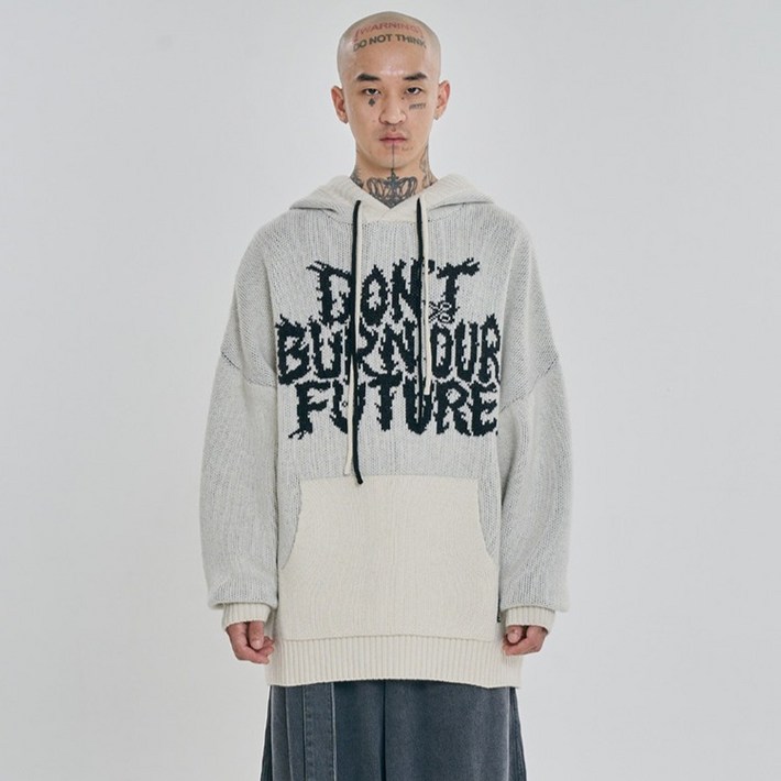 아조바이아조 DBOF Wool Knit Hoodie PB234KN002