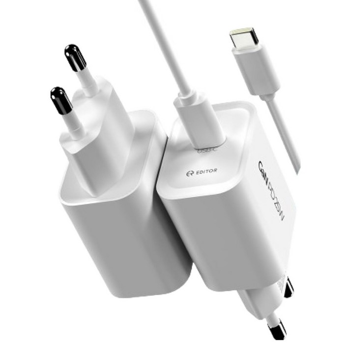 EDITOR PD 25W 아이폰 갤럭시 고속 c타입 충전기  케이블 세트