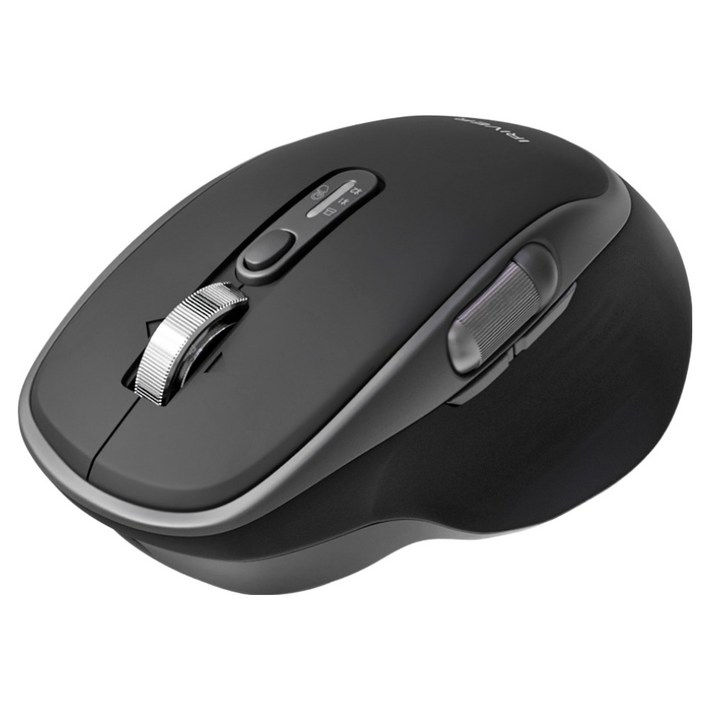 아이리버 스마트스크롤 무한휠 멀티페어링 블루투스 무소음 세미 버티컬 무선 마우스 GT300, 블랙, GT300