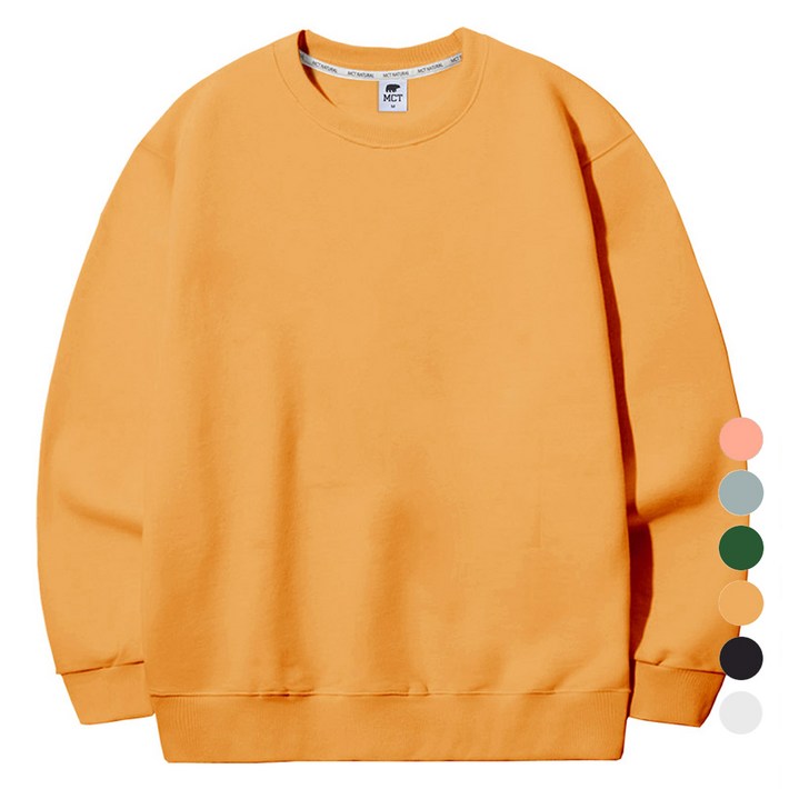 엠씨티 문컬렉션 편안한 데일리 스판 맨투맨 티셔츠