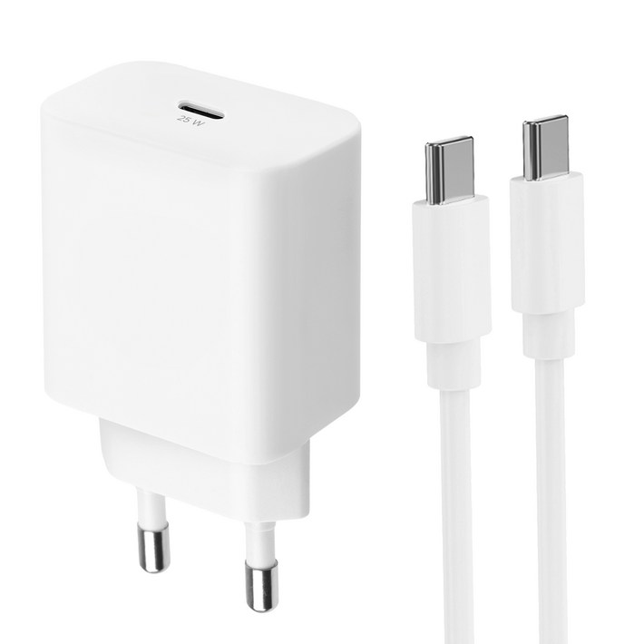 홈플래닛 25W PPS PD 3.0 초고속 충전기  CtoC 케이블 1.2m