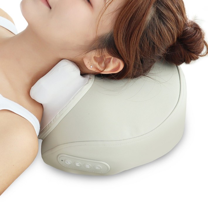 오아 굿슬립 목 어깨 승모근 베개 온열 마사지기 OMSG015BE, OMSG015BE, 베이지